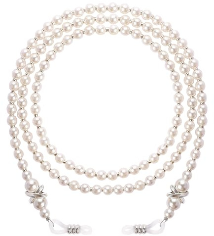 Glasses Chain, Pearl Eyeglass Chain, Beaded Eyeglass Chain Sunglasses Holder Strap, Eye Glass Holders Necklaces, Pearl Masks Chian for Women