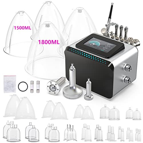 MYSWEETY Macchina per la terapia del vuoto, 3 in 1, set di terapia a coppettazione Mutilfunzione, macchina professionale per la cura della pelle del viso con pistola a spruzzo, dispositivo di bellezza