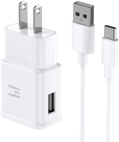 Fast Charger for Samsung Fast Charging Quick Charger USB Type C 6.6ft Cord Cable for Samsung Galaxy Phone S10/S9/S8/Plus/A51/A52/A53/S25/S24/S23/S22/S21/S20/Ultra/Note20/Note10/Note9/Note8/White