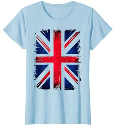 Drapeau britannique Union Jack Vintage King's Coronation UK Flag T-Shirt