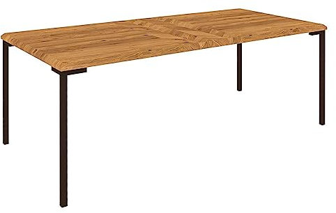 piolo. Abies Esstisch, 180x90x78 cm, Eiche Wildeiche/Schwarz