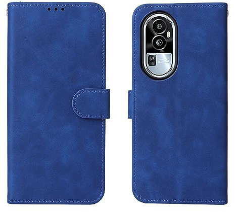 WBWONE Cover per OPPO Reno 10 5G / Reno 10 Pro 5G, Custodia a Portafoglio in Pelle Premium con funzione di supporto e Slot per Carte - Blu