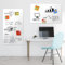 Whiteboard Folie | Zuschnitte nach Maß | selbstklebend beschreibbar abwischbar | Eisenfolie Ferrofolie WEIß | Whiteboard Tafelfolie magnetisch wiederbeschreibbar | Haftgrund für Magnete (60x30 cm)