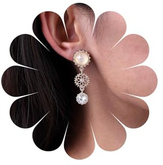 Yheakne Boho Mondstein Ohrringe Gold Filigran Kreis Ohrringe Vintage Katzenauge Stein Ohrstecker Ohrringe Lange Kette Baumeln Ohrringe Schmuck Für Frauen Und Mädchen