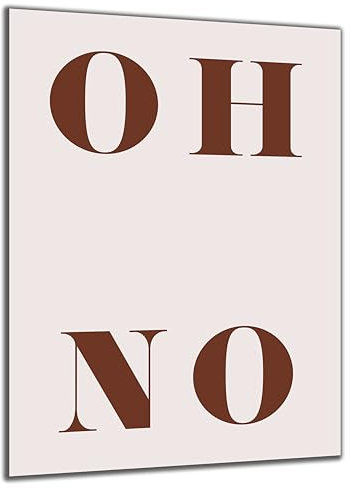 DARO Design - Wand-Bild Abstrakt OH NO auf 6mm HDF 84x56 cm - Wand-Deko Bilder Geschenk