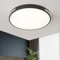 Natsen 96W Deckenleuchte LED Deckenlampe, dimmbar mit Fernbedienung, Runde Leuchte für Küche Diele Wohnzimmer Schlafzimmer Büro, Schwarz (50 * 50 * 5cm)