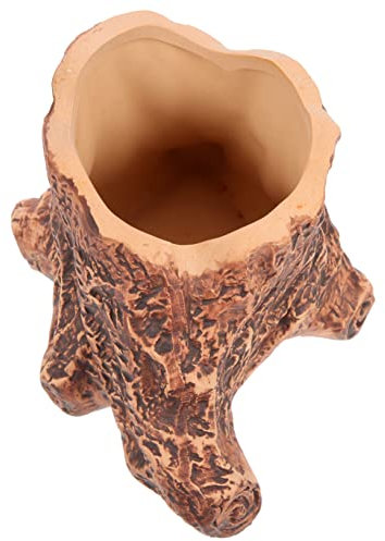 BESPORTBLE Pot Succulent Imiter Souche Céramique Créatif Pot Plante Décoration Intérieure Extérieure Naturelle