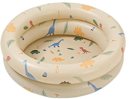 Aufblasbares Planschbecken, Aufblasbarer Pool, Baby-Retro-Aufblas-Schwimmbecken, Familie, Süßer Stil, Verdickter Wasserpool Zum Spielen Im Innen- oder Außenbereich (Beiger