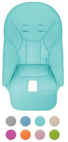 Hiseng Baby Hochstuhl Kissenbezug, Hochstuhl Bezug Universeller Baby Esszimmerstuhlbezug PU Hochstuhl Sitzauflage Baby Hochstuhl Ersatzbezüge für Kinder - 8 Farben (40x83cm,Blauer See)