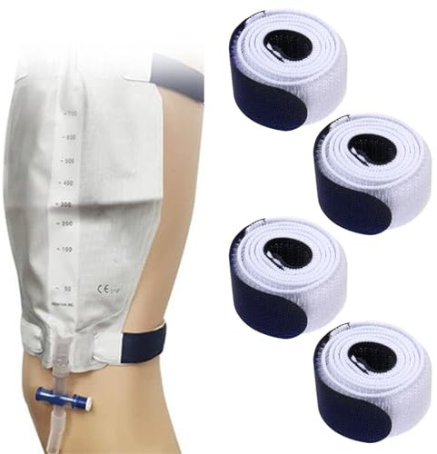Gürtel für Urinbeutel Katheter Beinbeutel Gurte Katheterhalter Stabilisierung Gerät Halterung Gürtel Für Katheter Urinbeutel Schlauch 4 Stücke