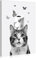 JBER Katze Leinwand Gemälde Wandkunst, geeignet für Badezimmer Dekoration, Poster Home Decor, lustige Tier Dekoration, gerahmt, 40 X 30cm