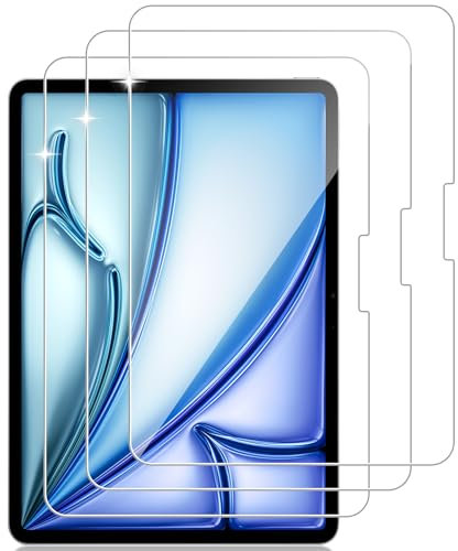 JEHOO für iPad Air 11 Zoll M2 (2024) für Panzerglas Schutzfolie, 9H-Härte,Hülle Freundllich,Anti-Kratzen, Anti-Bläschen Displayschutzfolie aus Gehärtetem Glas für iPad Air 6. Generation