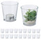 Relaxdays Vasetti Portacandele, Set 20, Vasi in Vetro per Lumini, Bicchieri Porta Candele, HxD 7,5x7,5 cm, Trasparente
