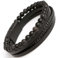 EUMENIDES Lederarmband für Männer, Titanstahl, Tigerauge Stein|Obsidian |Vulkanstein|Terrazzo Leder Armband (8,3 Zoll, Vulkangestein, 21CM)
