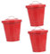 Amosfun Poubelle Metal 3 Pièces Poubelle Boite Rangement Boite De Rangement Mini Jardinière Galvanisé De Fleurs Avec Couvercle Petits Contenants Conteneur De Déchets De Fer Seau Utilitaire En Métal