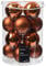 Weihnachtskugeln Glas 8cm 16 Stück - matt & glänzend - Große Christbaumkugeln Weihnachtsbaumkugeln für Weihnachten - Christbaumschmuck & Weihnachtsbaumschmuck - Warm Orange