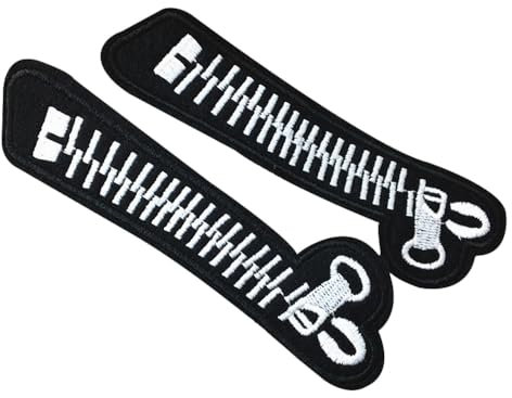2 Pcs Zipper Funny Patch Military Embroidered Fastener Iron On Sew On Applique Emblem Tactical Flag Patches for Clothes,Jeans,Caps,Hats,Backpacks,Jacket,Vest,Bags