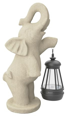 Elefanten-Gartenornamente mit Solarleuchten, solarbetriebene Elefantenstatue, Gartendekoration, Outdoor-LED-Lichter, IP65 wasserdichte Elefanten-Solarleuchten für Garten, Elefanten-Geschenke für