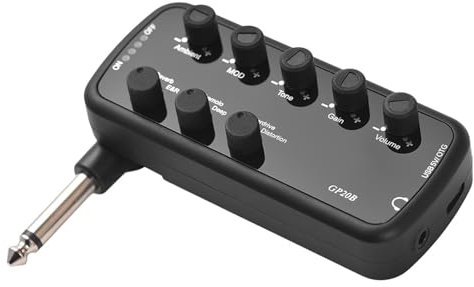 Amplificatore per Basso, Amplificatore per Chitarra Basso Amplificatore per Cuffie con 3 Altoparlanti Incorporati Amplificatore per Basso per Cuffie per Basso (Chitarra)