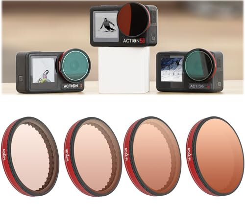 Honbobo Filter für DJI Osmo Action 5 Pro, UV/CPL Filter ND/NDPL Filter Set Objektivfilter Zubehör für DJI Osmo Action 5 Pro/Osmo Action 4/Osmo Action 3 (4pcs(ND8/PL+ND16/PL+ND32/PL+ND64/PL))