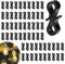 Gcstnn 120 Stück Dachrinnenhaken für Lichterkette, Weihnachtslicht Clips für Weihnachtsaußenbeleuchtung Dekoration, S Haken Kunststoff für Lichterkette, Weihnachtsbaum Dekorationen- Schwarz