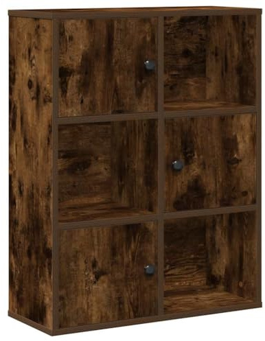 vidaXL Bücherregal Räuchereiche 60x24x76,5 cm Holzwerkstoff
