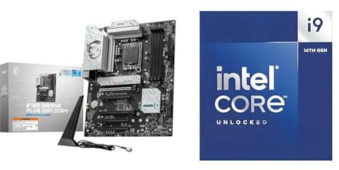 MSI Placa Base MSI 007D98-043R LGA 1700 Intel B760 + Intel Core i9-14900K, procesador para Equipos de sobremesa, 24 núcleos, B760 Gaming Plus WiFi DDR4