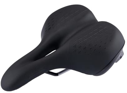 CONTEC Fahrradsattel Anatomic Trekking, 263x198 mm, aus Polyurethan, Stoßdämpfend, bequemer Fahrradsattel, inkl. Skala, Ergonomischer Fahrrad Sattel für Herren & Damen, schwarz