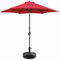 Yaheetech Parasol de Jardin 270cm avec Pied de Parasol 22 KG Parasol Inclinable Extérieur Cadre en Métal Protection Solaire pour Jardin Terrasse Patio Piscine Balcon Rouge