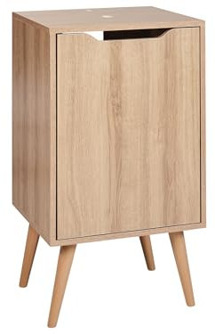Beliani Mueble para Lavabo 45 x 80 cm almacenaje de baño con estantes MDP marrón Claro Junin