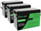 DATOUBOSS Batterie 24V 100Ah LiFePO4, Batterie Lithium 2560Wh avec BMS 100A, Max 15000 Cycles Profonds, Prise en Charge en Connexion série/parallèle, pour Camping-Car,Panneau Solaire,Marine(3 pièces)