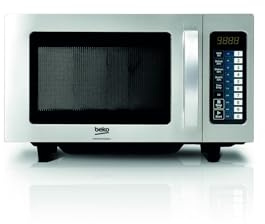 Beko Professional PRO 25IX_BP - Forno a microonde, capacità 25 litri, in acciaio inox, 36,4 x 51,1 x 31,1 cm, senza piatto girevole, finestra in ceramica