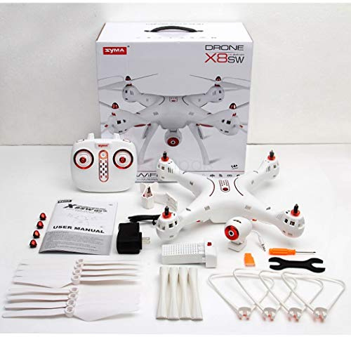 RC Drone Syma X8SW RTF mit Fernbedienung inkl. HD Kamera FPV Wifi 6-Achsen-gyro und Headless Modus