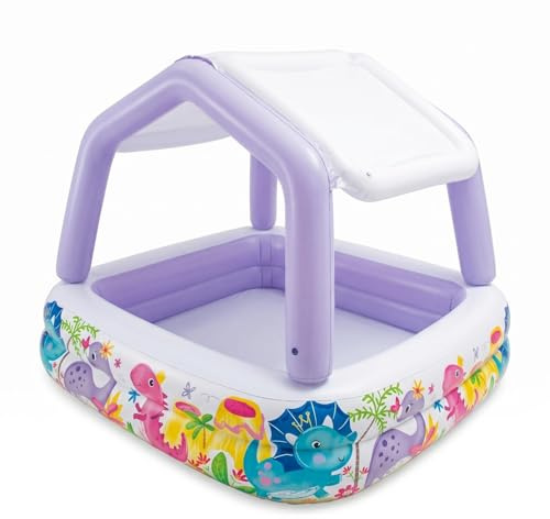 Piscine Gonflable pour Enfant, Piscine Gonflable Toit Pare-Soleil PVC | Piscine Gonflable Enfant Facile à Gonfler pour Enfants, Jardin, Extérieur, Terrasse, Balcon Fête d'été