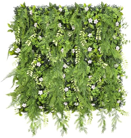Ark Mat Artificial Plant Flower Living Wall Panels Realistic Indoor/Outdoor Garden 100cm x 100cm Home, Office, Cafe, Shop, Salon, Wedding (Evervine)