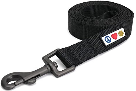 Pawtitas Hundeleine 1.8 M Leine Feste Farbe Welpenleine bequemer Griff Hundeleine Hundetraining Leine für Hunde Hundeleine Große Hunde/Hundeleine Mittelgroße Hunde Schwarz Hundeleine