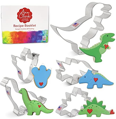 5 Emporte-Pièces Dinosaure par Ann Clark, Empreinte de Tricératops, Stégosaure, T-Rex, Brontosaure, Dinosaure