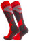 STARK SOUL Damen & Herren Skisocken, Funktionssocken, Snowboard- Skistrümpfe mit Spezialpolsterung, rot, Gr. 43-46