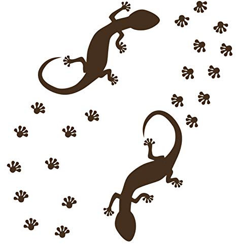 kleb-Drauf / 2 Echsen und 24 Pfoten/Braun - matt/Autoaufkleber Autosticker Decal Aufkleber Sticker/Auto Car Motorrad Fahrrad Roller Bike/Deko Tuning Stickerbomb Styling Wrapping