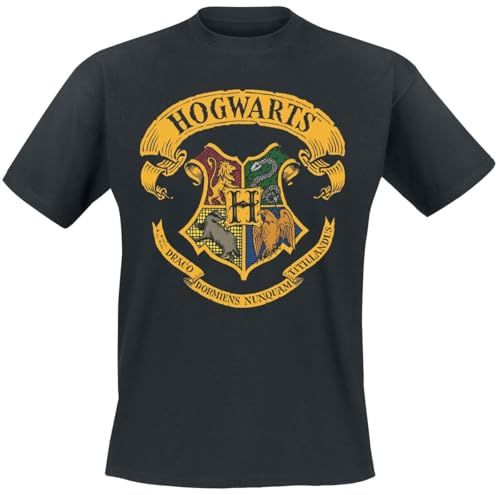 Harry Potter Hogwart's Crest Männer T-Shirt schwarz 4XL