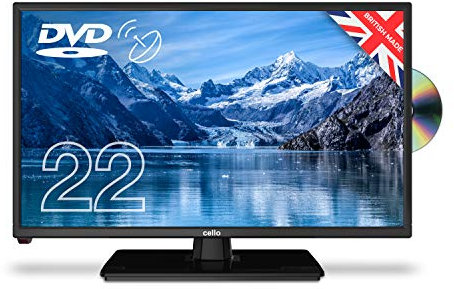 Cello C2220FS 22 inch Full HD LED TV Built in DVD Freeview HD Built in Satellite HDMI and USB for live recording of digital TV and play media files, Made in the UK