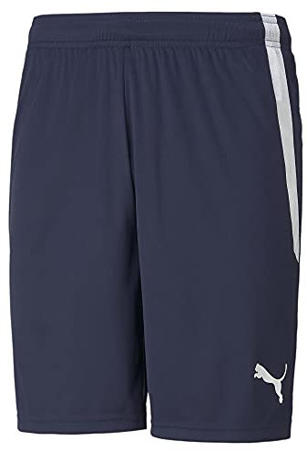 PUMA mens Shorts, Peacoat-Puma White, M