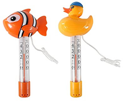 well2wellness® Poolthermometer Set Tier Pool Thermometer Nemo und Ente
