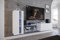 Furnitech Wohnwand Wohnzimmer, Hängend Modern, Schrankwand mit Regale und TV Schrank, Möbel ohne LED (Future 45N-M-W4-1A)