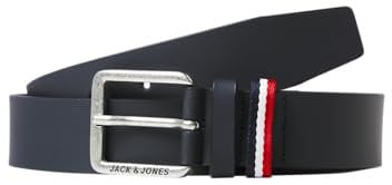 JACK & JONES Herren jacespo riem Lederg rtel, Navy Blazer, 90 EU