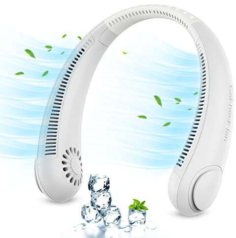 Neck Fan, 360° Airflow, Portable Hanging Design & 3-Speed Cooling - Perfect Mini Personal Fan for Home, Office, Sports & Camping