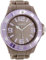 Oozoo Herrenuhr mit Silikonarmband Bicolor Zweifarbig 48 MM Taupe/Flieder C5839