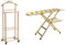 Juego de 1 Tabla Planchador + 1 Usador Natural, Tabla para Planchar, Madera de Haya
