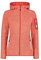 CMP 3H19826 Giacca in Pile con Cappuccio, Bone-Red Fluo, 42