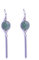 ZARZAMORA Pendientes Piedra Natural y Barra de Acero Inoxidable Plateado -Pendientes Colgantes Mujer Largos Gema de Armonización Protección Curación y Energética -Regalo Original (Aventurina verde)